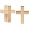 12 Pack Unfinished Wooden Cross Cutouts, Wood Cross for Easter Party, Church, Sunday School Crafts, DIY Home Wall Decor (8.9 x 6.5 x 0.5 inches)